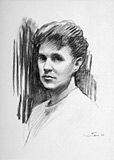 Paul Newton self-portrait sketch
